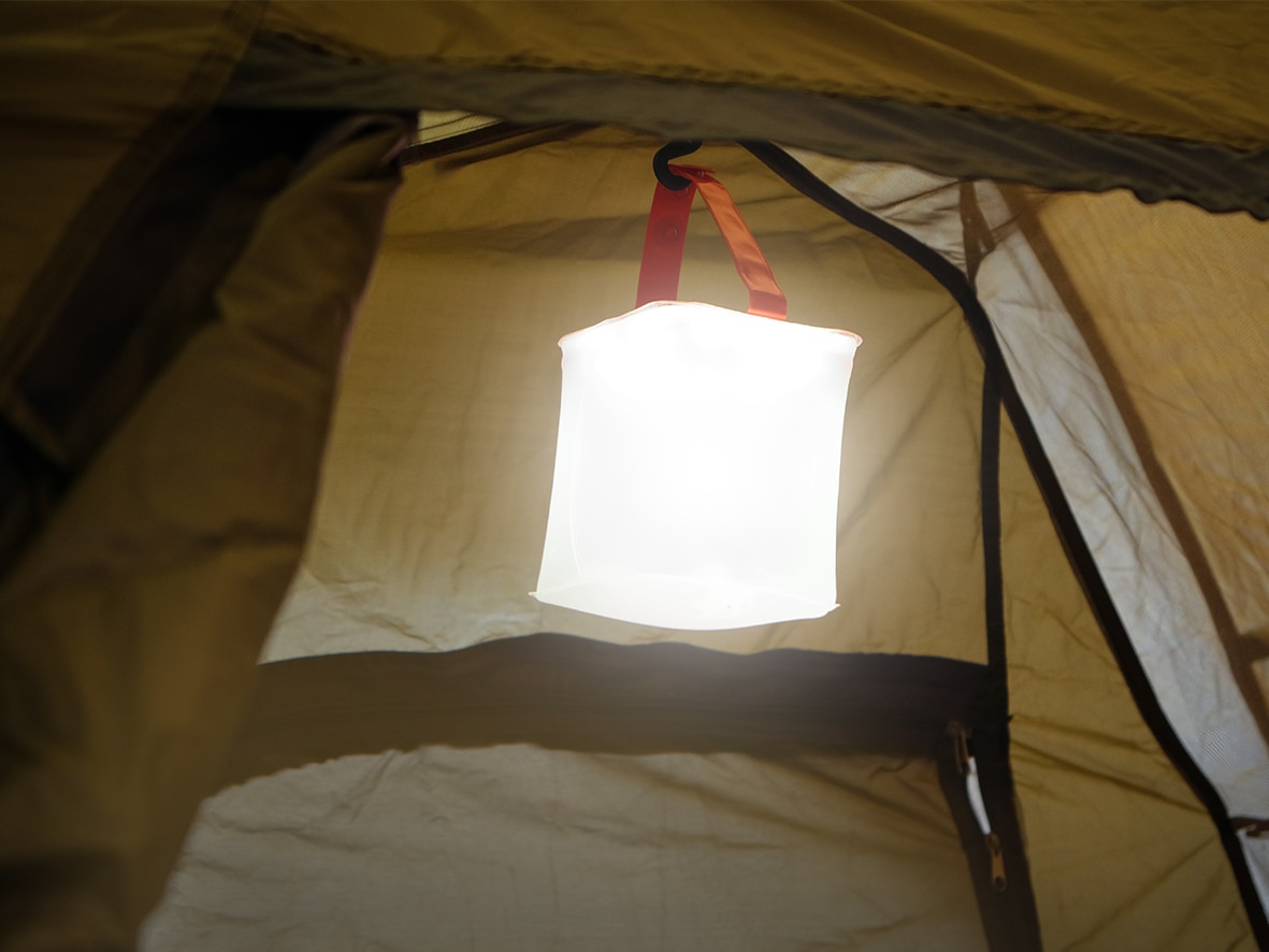Solar Campinglaterne im Zelt
